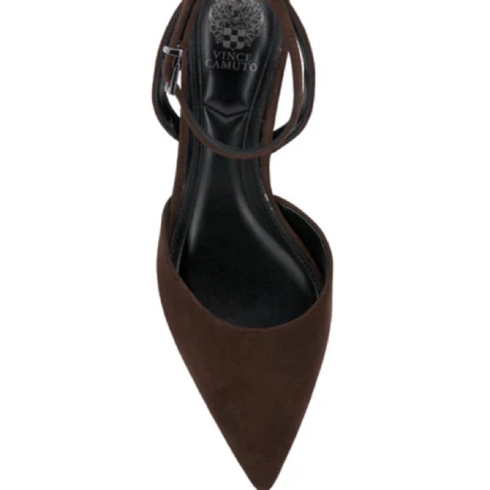 VINCE CAMUTO Suede Ankle Strap. - Picture 3 of 8